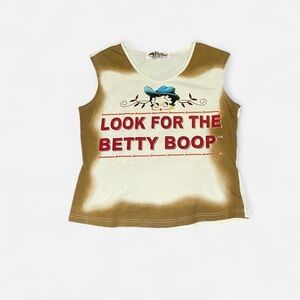 Betty Boop graphic print tank top 2002 vintage y2k
P